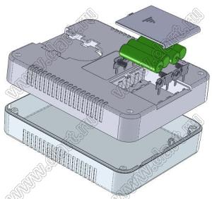 Case 19-64A корпус настенный 180x145x60 мм; пластик ABS