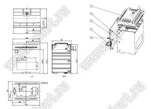 Case 23-113 корпус на DIN-рейку 136x95x152 мм