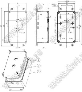 Case 11-99 корпус пластиковый влагозащищенный 160x75x50 мм