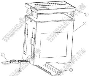 Case 23-129A корпус на DIN-рейку 103x65x113 мм