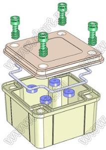 Case 11-113T корпус пластиковый влагозащищенный 96x96x60 мм