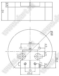 Case 34-3 пластиковый корпус датчиков D58x24 мм; пластик ABS