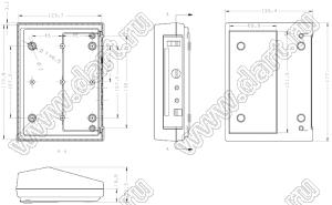 Case 18-6 корпус настольный 177x130.4x52.3 мм; пластик ABS