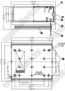 Case 15-12 бокс пластиковый 198x175.5x70 мм