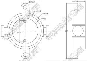 Case 20-10 коробка электрическая соединительная D=116x35 мм