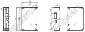 Case 20-52 коробка электрическая соединительная 74x52x19 мм