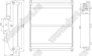 Case 23-90 корпус на DIN-рейку 125.5x36.8xL мм