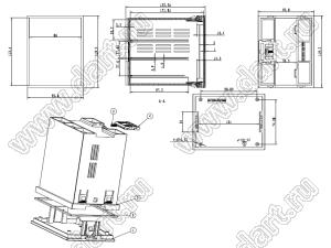 Case 23-133 корпус на DIN-рейку 119x93x132 мм; пластик ABS