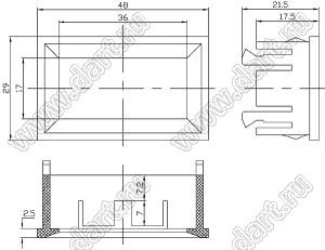 Case 27-32 корпус дисплея 48x29 мм