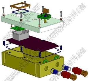 Case 11-107B корпус пластиковый влагозащищенный 361x221x122 мм