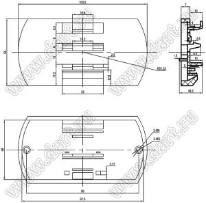 Case 23-61 корпус на DIN-рейку 103.5x54x18.5 мм