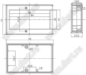 Case 20-48 коробка электрическая соединительная 96x61x23.2 мм