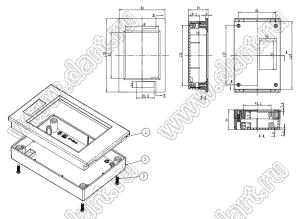 Case 27-36 корпус дисплея 128x80x34 мм