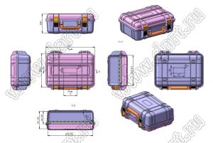 Case 45-1 ящик переносной для приборов 260x206x106 мм; пластик ABS