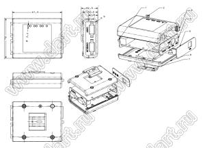 Case 21-132 корпус переносной 98x78x31 мм; пластик ABS