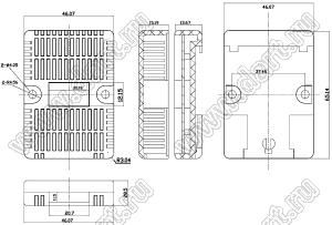 Case 23-35 корпус на DIN-рейку 65x46x28.5 мм