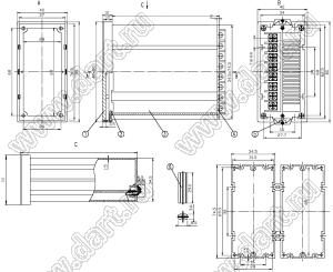 Case 30-2Z корпус сигнализатора 48x96xL мм