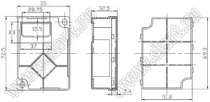 Case 20-26 коробка электрическая соединительная 72.5x55x32.5 мм