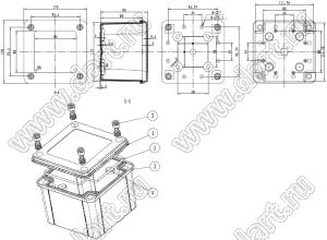 Case 11-110T корпус пластиковый влагозащищенный 120x120x90 мм с прозрачной крышкой