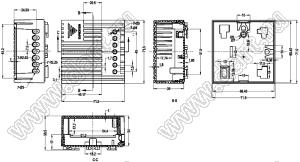 Case 23-29 корпус на DIN-рейку 71.5x71.5x38.5 мм