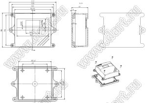 Case 11-82A корпус пластиковый влагозащищенный 117x86x41 мм