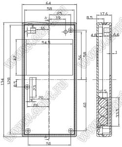 Case 21-85D корпус переносной 134x64x18 мм