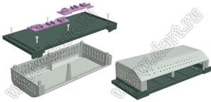 Case 22-75 промышленный управляющий корпус (комплект с двумя клеммными колодками) 267x115x62 мм; пластик ABS