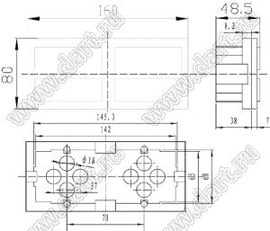 Case 30-6 корпус сигнализатора 80x160x48.5 мм