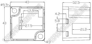 Case 20-30 коробка электрическая соединительная 40x40x32.5 мм