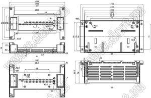 Case 22-30 промышленный управляющий корпус (комплект с двумя клеммными колодками) 175.5x90x62.5 мм