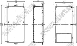 Case 19-29 корпус настенный 155x75x28 мм