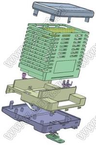 Case 22-90A промышленный управляющий корпус (комплект с двумя клеммными колодками) 142x117x137 мм