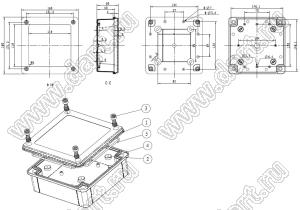 Case 11-104T корпус пластиковый влагозащищенный 160x160x60 мм с прозрачной крышкой