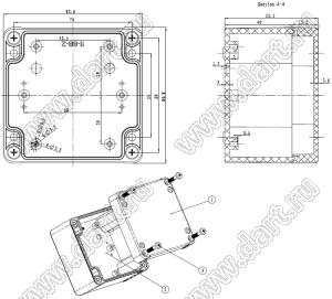 Case 11-88 корпус пластиковый влагозащищенный 83x81x56 мм