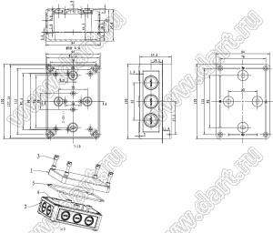 Case 11-95 корпус пластиковый влагозащищенный 130x94x55 мм