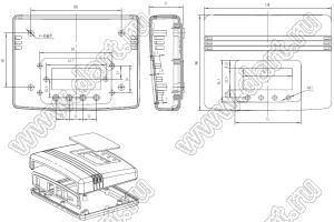 Case 18-45A корпус настольный 140x106x37 мм с прозрачной крышкой, пластик ABS