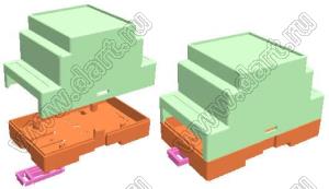 Case 23-114 корпус на DIN-рейку 87x53x59 мм; пластик