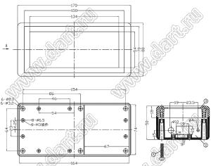 Case 27-9 корпус дисплея 170x80x50 мм