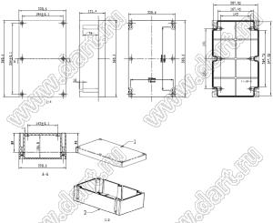 Case 11-107 корпус пластиковый влагозащищенный 361x221x122 мм