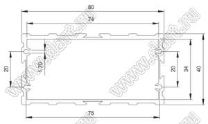 Case 30-10ZL корпус сигнализатора 80x40 мм