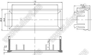 Case 27-27 корпус дисплея 73x28.8 мм