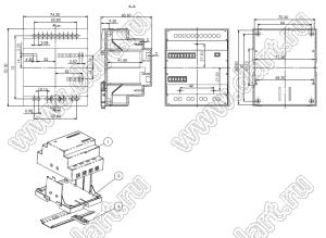 Case 23-106A корпус на DIN-рейку 93x76x60 мм