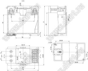 Case 23-88 корпус на DIN-рейку 75x43.5x71 мм