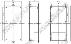 Case 19-28D корпус настенный 141x71.5x32 мм