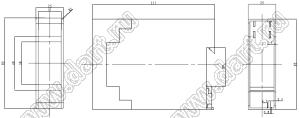 Case 23-33 корпус на DIN-рейку 82x25x111 мм