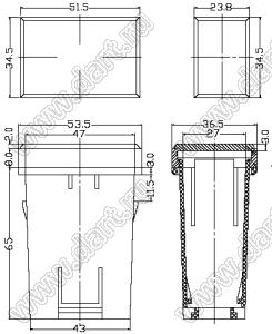 Case 30-4 корпус сигнализатора 53.5x34.5x75 мм