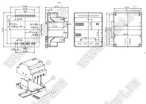 Case 23-106C корпус на DIN-рейку 93x76x60 мм