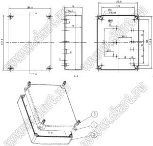 Case 11-101 корпус пластиковый влагозащищенный 250x190x79 мм