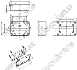 Case 11-98A корпус пластиковый влагозащищенный 180x130x60 мм