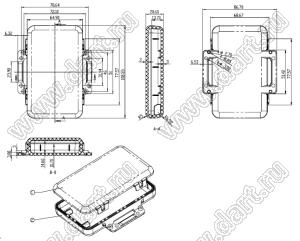 Case 20-101 коробка электрическая соединительная 109x87x21 мм